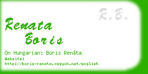 renata boris business card